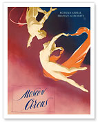 Moscow Circus - Russian Aerial Trapeze Acrobats - Fine Art Prints & Posters