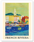 French Riviera - Port of Saint Tropez - SNCF (French National Railway Company) - Giclée Art Prints & Posters