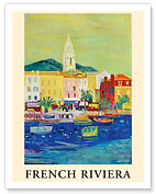 French Riviera - Port of Saint Tropez - SNCF (French National Railway Company) - Fine Art Prints & Posters