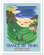 Discover France by Train - The Basque Coast - French National Railways - Fine Art Prints & Posters