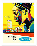 Africa by Sabena - Sabena Belgian World Airlines - Fine Art Prints & Posters