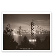 San Francisco Bay Bridge at Night - 1935 - Fine Art Prints & Posters