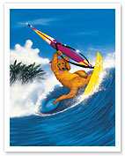 Hawaiian Windsurfing Dog - Fine Art Prints & Posters