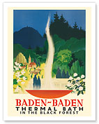Baden-Baden, Germany - Thermal Baths in the Black Forest - c. 1937 - Fine Art Prints & Posters