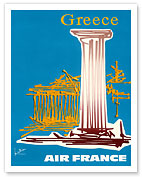 Greece - Ancient Greek Parthenon - Doric Column - c. 1968 - Fine Art Prints & Posters