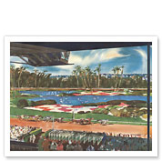 Hollywood Park Racetrack California - Horse Racing - United Air Lines - c. 1950's - Fine Art Prints & Posters