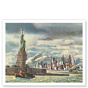 Statue of Liberty - New York - United Air Lines - c. 1958 - Fine Art Prints & Posters