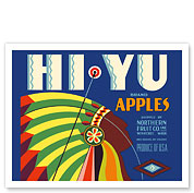 Hiyu Brand Apples - Wenatchee, Washington - Northern Fruit Company - c. 1930's - Fine Art Prints & Posters