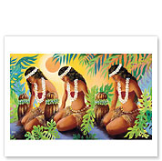 The Sun at the Source of Life, Hawaiian Hula Girls - Giclée Art Prints & Posters