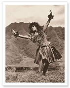 Hawaiian Hula - Dance To Aina (The Land) III - c. 1960's - Fine Art Prints & Posters