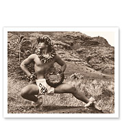 Hawaiian Male (Kane) Hula Dancer - c. 1960's - Fine Art Prints & Posters