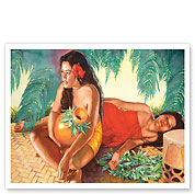 Hula Rehearsal (E Ho‘oma‘ama‘a I Ka Hula) - Hawaiian Dancers - Fine Art Prints & Posters