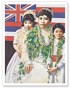Family of the Queen (Ka ‘Ohana ‘O Lili‘uokalani) - Hawaiian Flag - Fine Art Prints & Posters