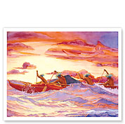 Harmony (Ka Lōkahi) - Hawaiian Outrigger Canoeing - Fine Art Prints & Posters