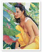 Green Mansions (Nā Hale Nui ‘Ōma‘oma‘o) - Hawaiian Woman - Fine Art Prints & Posters