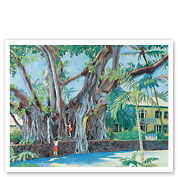 Climbing the Banyan (Ka Pi‘i ‘Ana O Ke Paniana) - Hawaiian Fiscus Tree - Fine Art Prints & Posters