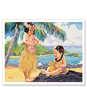 Children’s Dance (Ka Hula Keiki) - Hawaiian Hula - Fine Art Prints & Posters