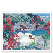 Hawaiian Bougainvillea Waterfall (Ka Wailele Pua Kepalō) - Fine Art Prints & Posters