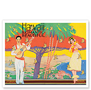 Hawaii Romantic Beautiful - c. 1931 - Fine Art Prints & Posters