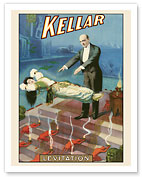 Kellar - Levitation of Princess Karnac - c. 1900 - Fine Art Prints & Posters