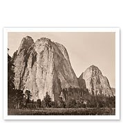 Middle Cathedral Rock - Yosemite Valley, California - c. 1865 - Giclée Art Prints & Posters