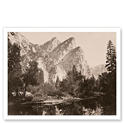 Three Brothers - Yosemite Valley, California - c. 1865 - Giclée Art Prints & Posters
