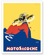 Motosacoche 346cc Swiss Motorbike - c. 1926 - Fine Art Prints & Posters