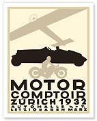 Motor Comptoir Zürich - Letzigraben Auto Car Hall - c. 1932 - Fine Art Prints & Posters