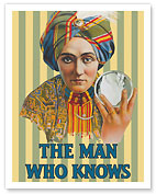 The Man Who Knows - Alexander the Magician (Claude Conlin) - c. 1915 - Fine Art Prints & Posters