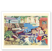 Cove at Rockport, Massachusetts - United Air Lines - c. 1951 - Fine Art Prints & Posters