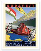 1936 Budapest Grand Prix - Hungary - Fine Art Prints & Posters