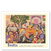 India - Hathi Howdah - American President Lines - c. 1946 - Fine Art Prints & Posters