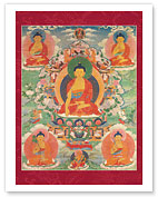 The Buddhas of Purification - Tibet, 13th Century - Fine Art Prints & Posters