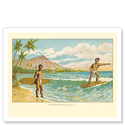 Hawaii Surf Riders - c. 1913 - Fine Art Prints & Posters
