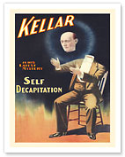 Magician Harry Kellar - In His Latest Mystery - Self Decapitation - c. 1897 - Fine Art Prints & Posters