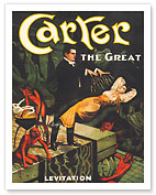 Carter the Great - Charles Joseph Carter - Levitation - c. 1921 - Fine Art Prints & Posters