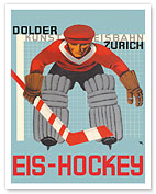 Hockey (Eis-Hockey) - Dolder Ice-skating Rink (Kunsteisbahn) - c. 1935 - Fine Art Prints & Posters