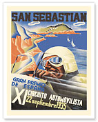 San Sebastian, Bay of Biscay, Spain - 11th Spanish Grand Prix - c. 1935 - Fine Art Prints & Posters