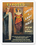 Exposed - Sawing a Lady in Half - c. 1922 - Fine Art Prints & Posters