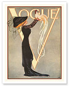 Fashion Magazine - July 15, 1910 - Woman and Rooster - Fine Art Prints & Posters