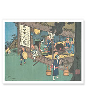 Mitake Station - from Sixty-nine Stations of Kiso Road - c. 1800's - Fine Art Prints & Posters