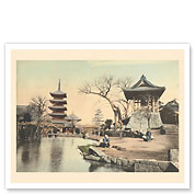 Asakusa District, Tokyo - from Sixty-nine Stations of Kiso Road - c. 1895 - Fine Art Prints & Posters