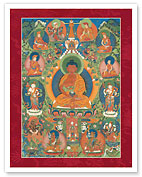 Medicine Buddha - Bhaishajyaguru - Buddhist Deity - Giclée Art Prints & Posters