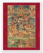 Hayagriva and Consort - Buddhist Tantric Deity - Fine Art Prints & Posters