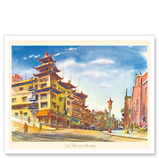 San Francisco Chinatown, California - Sing Chong Building - c. 1949 - Fine Art Prints & Posters