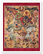 Kubera, King of Horses - God of Wealth - Tantric Buddhist Deity - Fine Art Prints & Posters