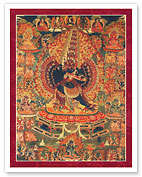 Chemchok Heruka - Mahottara Heruka - Tantric Buddhist Deity - Fine Art Prints & Posters