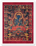 Vajradhara Buddha and the Sakya Lamdre Lineage - Buddhist Deity - Fine Art Prints & Posters