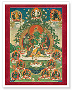 Green Tara, Savior from the Eight Dangers - Buddhist Deity - Fine Art Prints & Posters