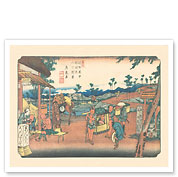 Kumagai-shuku Station - from Sixty-nine Stations of Kiso Road - c. 1800's - Giclée Art Prints & Posters